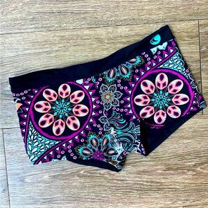 NWT Wave Length Reversible Swim Shorts Multicolored Paisley Print XL